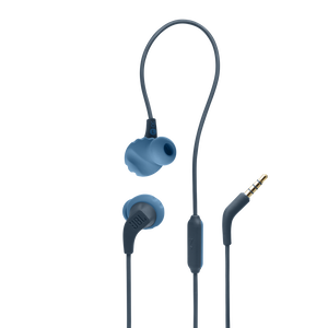 JBL Endurance Run 2 Wired - Blue - Waterproof Wired Sports In-Ear Headphones - Hero